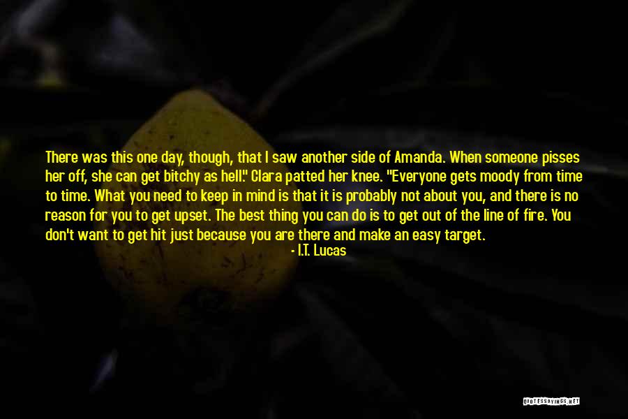 Upset For No Reason Quotes By I.T. Lucas Upset For No Reason Quotes By I.T. Lucas