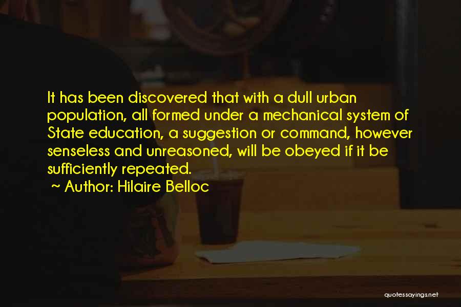 Urban Education Quotes By Hilaire Belloc