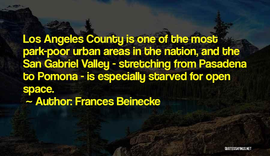 Urban Space Quotes By Frances Beinecke