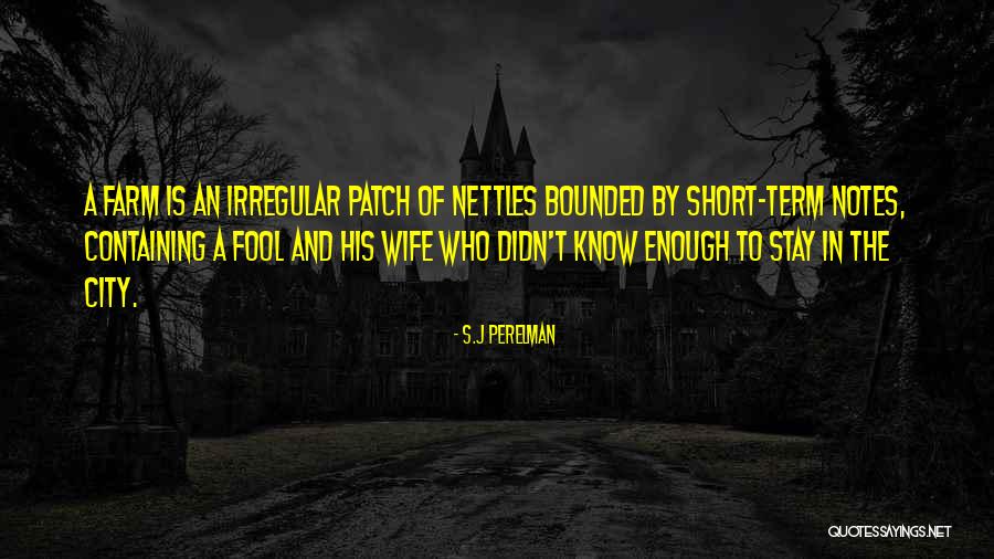 Urban Vs Rural Quotes By S.J Perelman