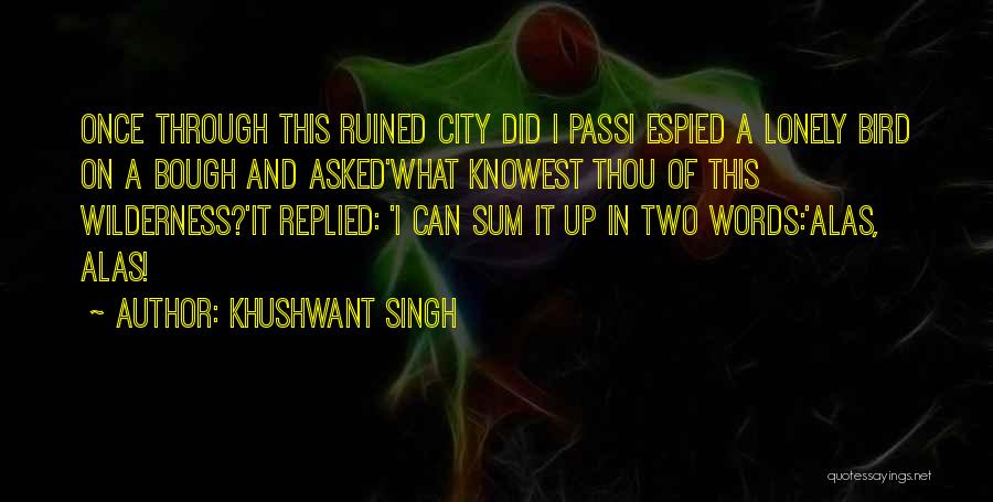 Urdu Quotes By Khushwant Singh