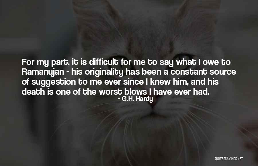 Urgencia Y Quotes By G.H. Hardy Urgencia Y Quotes By G.H. Hardy