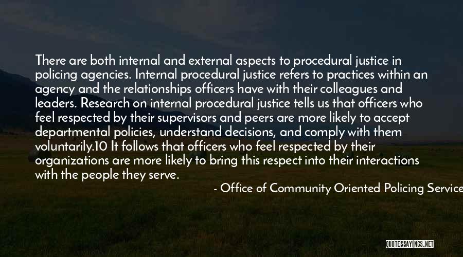 Us Agencies Quotes By Office Of Community Oriented Policing Service