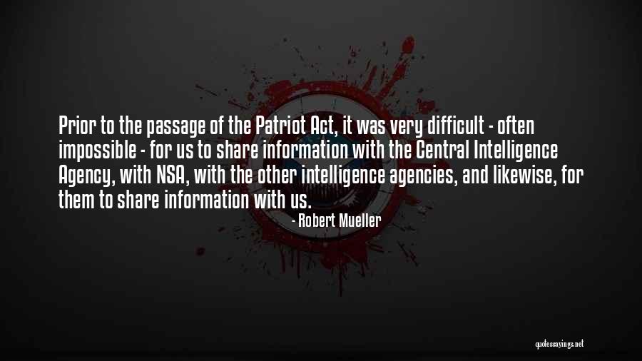 Us Agencies Quotes By Robert Mueller