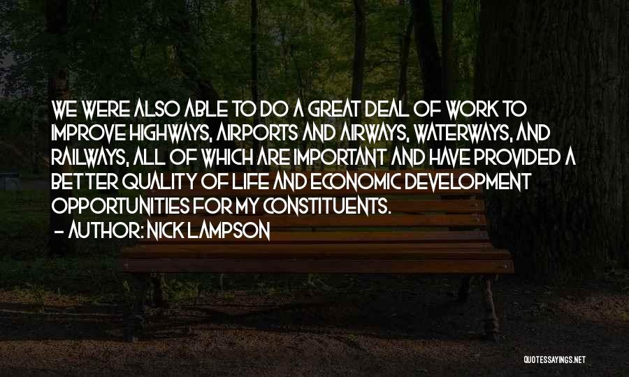 Us Airways Quotes By Nick Lampson