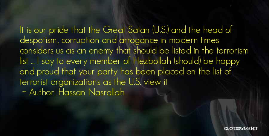 Us Corruption Quotes By Hassan Nasrallah