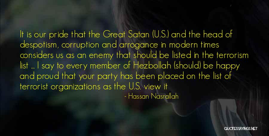 Us Corruption Quotes By Hassan Nasrallah