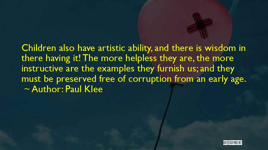 Us Corruption Quotes By Paul Klee