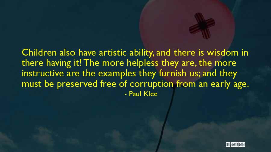 Us Corruption Quotes By Paul Klee