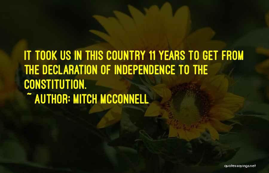 Us Declaration Of Independence Quotes By Mitch McConnell