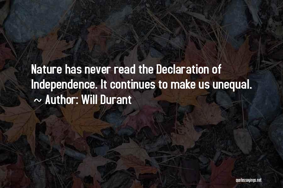 Us Declaration Of Independence Quotes By Will Durant