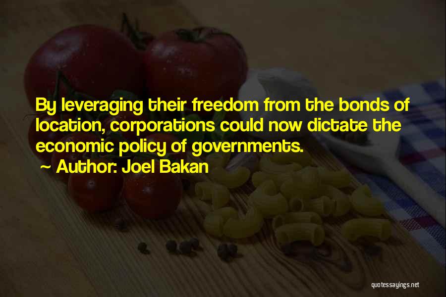 Us Government Bonds Quotes By Joel Bakan