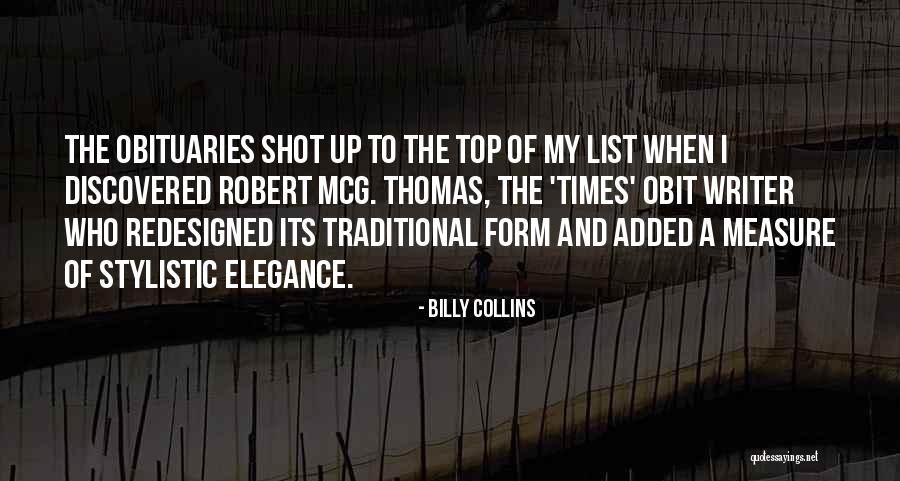 Us Obituaries Quotes By Billy Collins Us Obituaries Quotes By Billy Collins