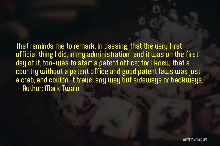 Us Patent Office Quotes By Mark Twain