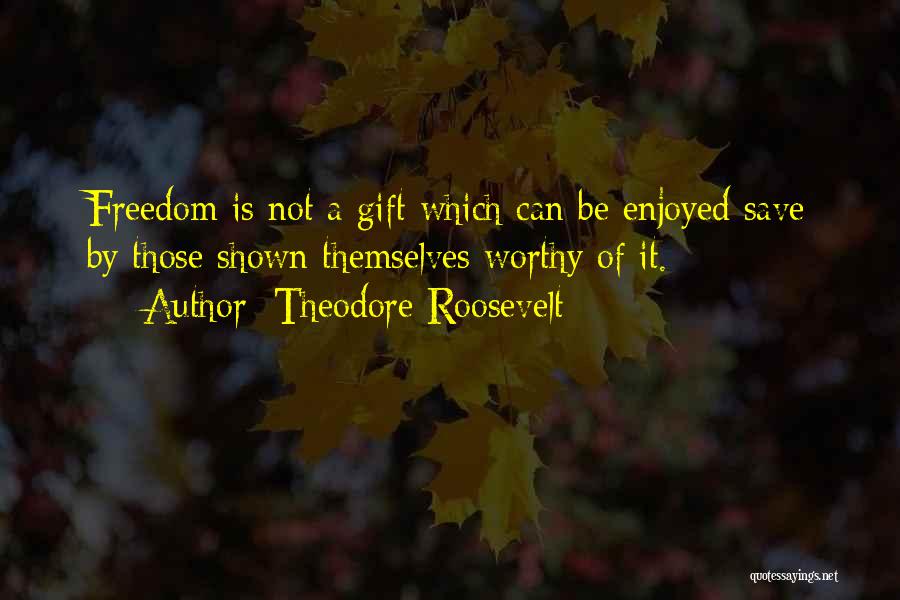 Us President Freedom Quotes By Theodore Roosevelt