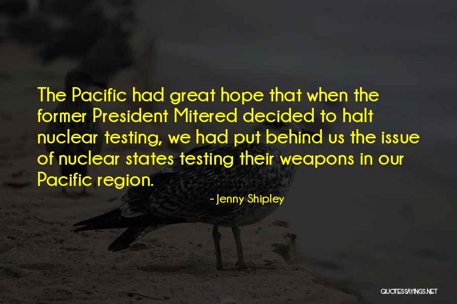 Us States Quotes By Jenny Shipley