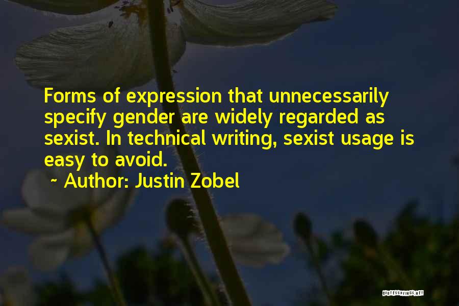 Usage Quotes By Justin Zobel