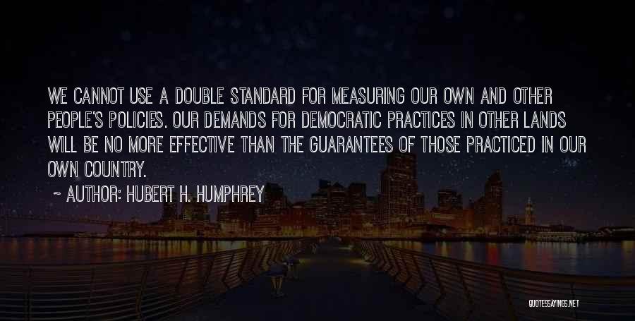 Use Of Double Quotes By Hubert H. Humphrey