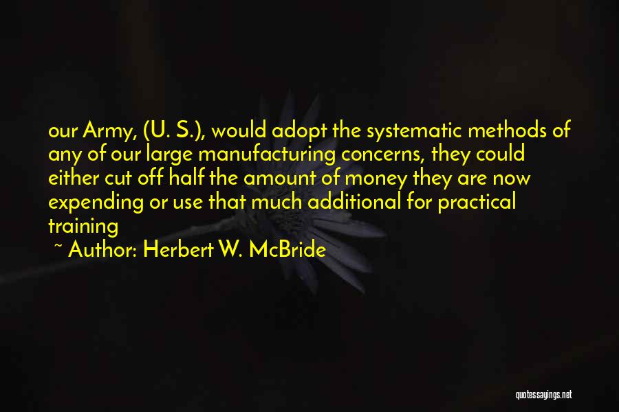 Use Of Money Quotes By Herbert W. McBride
