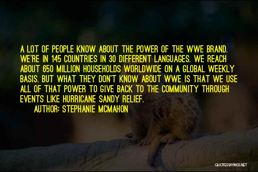 Use Of Power Quotes By Stephanie McMahon