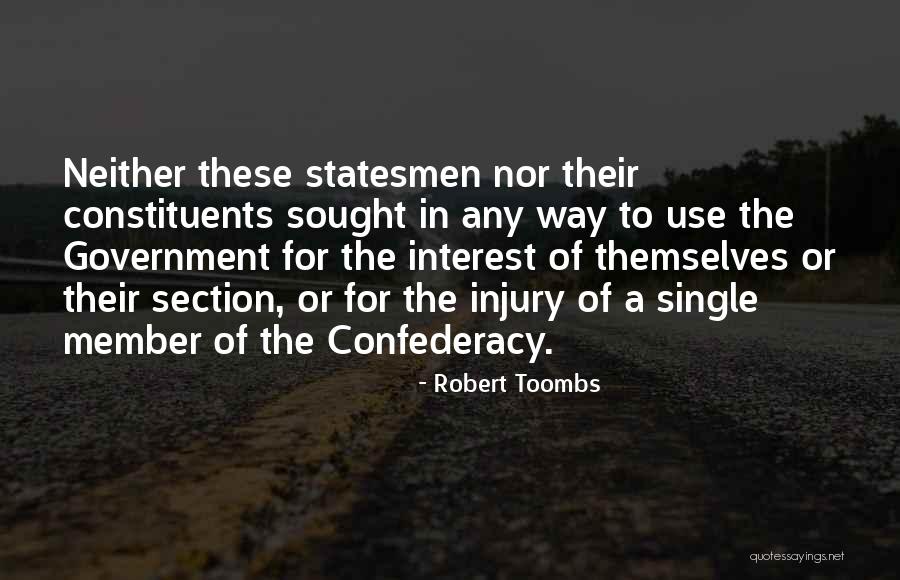 Use Of Single Quotes By Robert Toombs Use Of Single Quotes By Robert Toombs