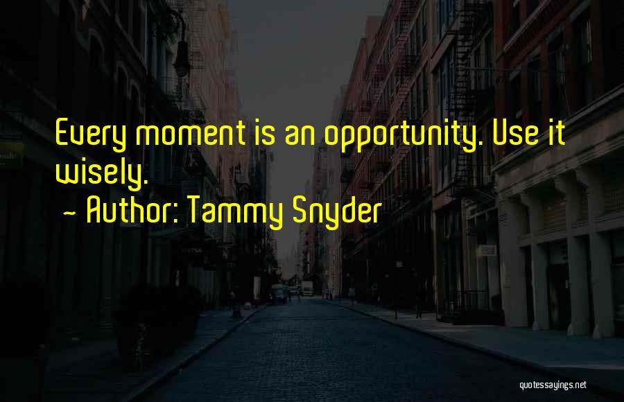 Use Wisely Quotes By Tammy Snyder