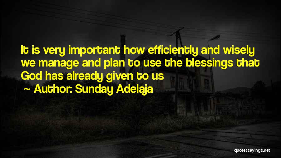 Use Your Money Wisely Quotes By Sunday Adelaja