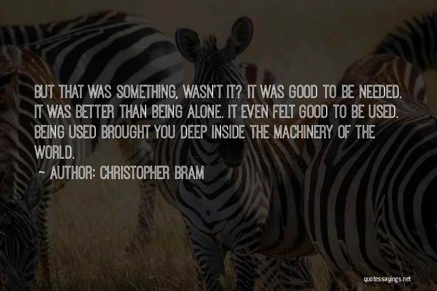 Used To Being Alone Quotes By Christopher Bram