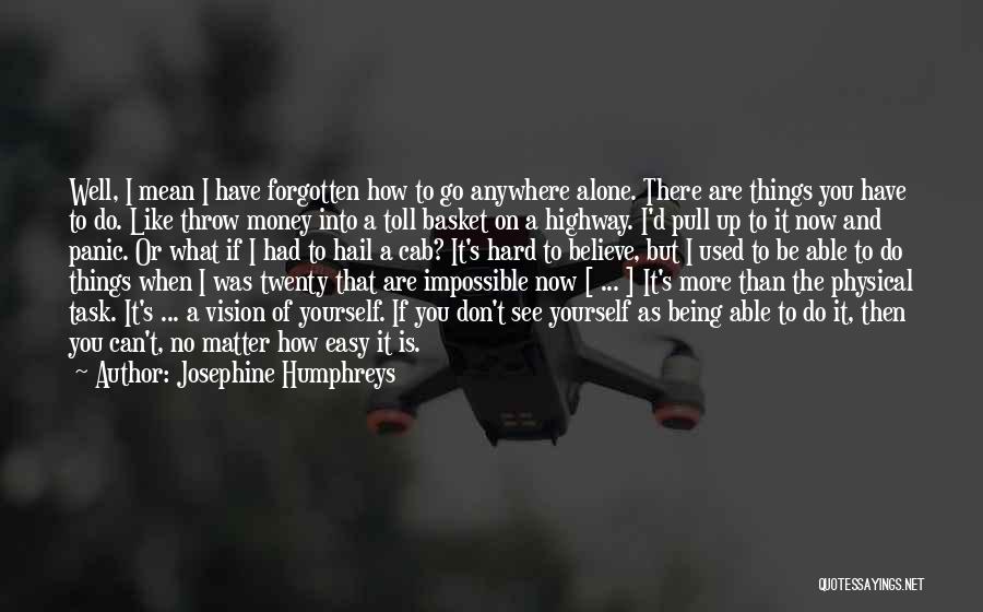 Used To Being Alone Quotes By Josephine Humphreys