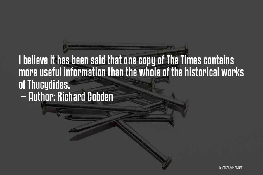 Useful Information Quotes By Richard Cobden