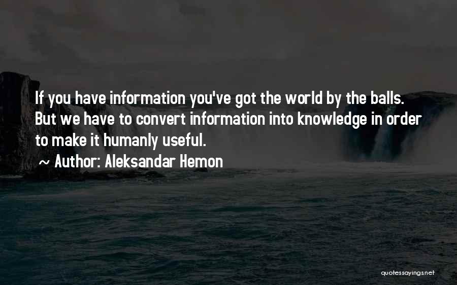 Useful Knowledge Quotes By Aleksandar Hemon