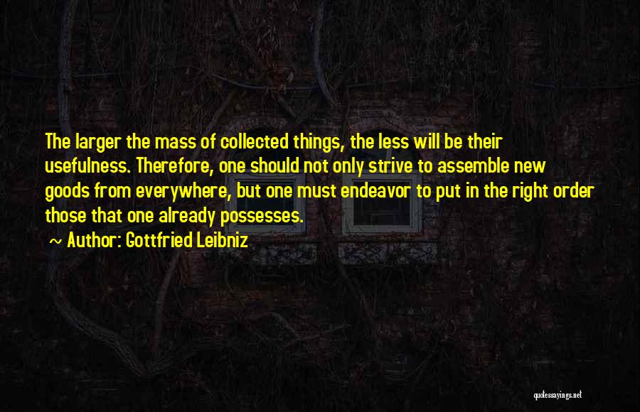 Usefulness Quotes By Gottfried Leibniz