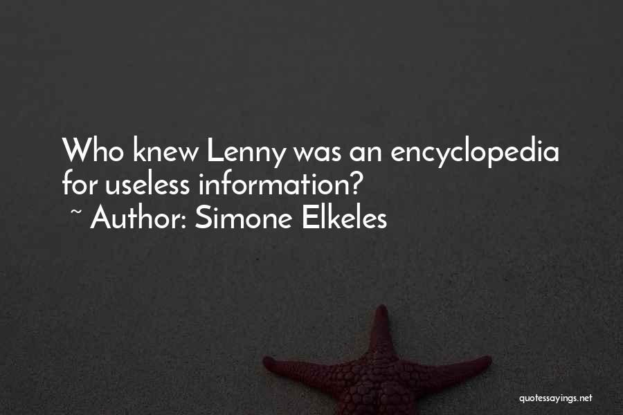 Useless Information Quotes By Simone Elkeles