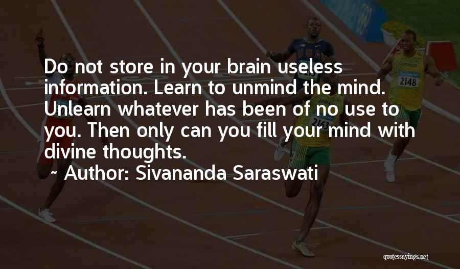 Useless Information Quotes By Sivananda Saraswati