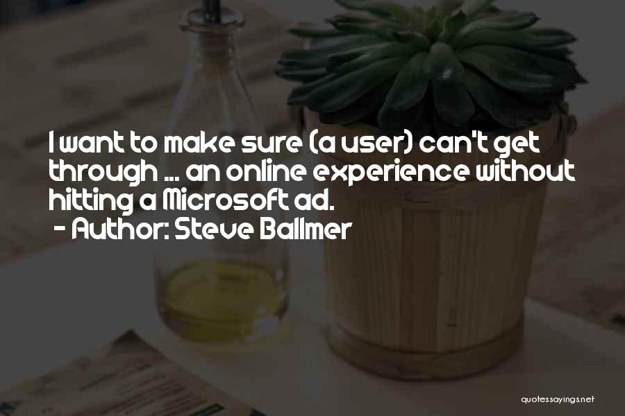 User Experience Quotes By Steve Ballmer