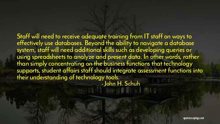 Using Data Quotes By John H. Schuh