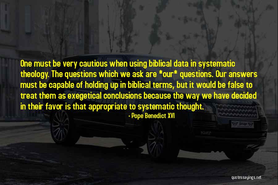 Using Data Quotes By Pope Benedict XVI