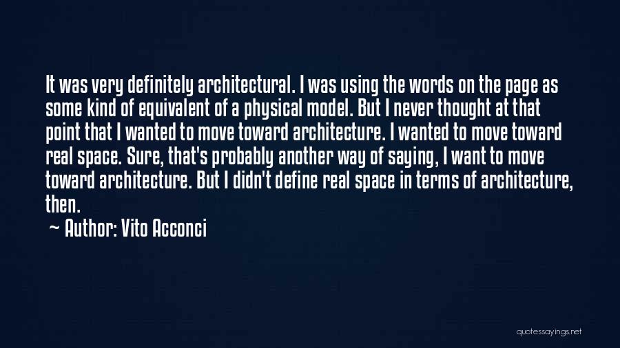 Using Space Quotes By Vito Acconci