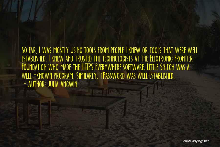 Using Tools Quotes By Julia Angwin