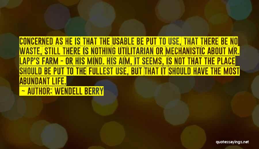 Utilitarian Quotes By Wendell Berry