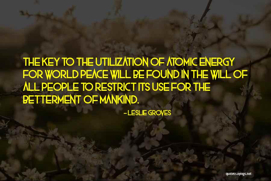 Utilization Quotes By Leslie Groves