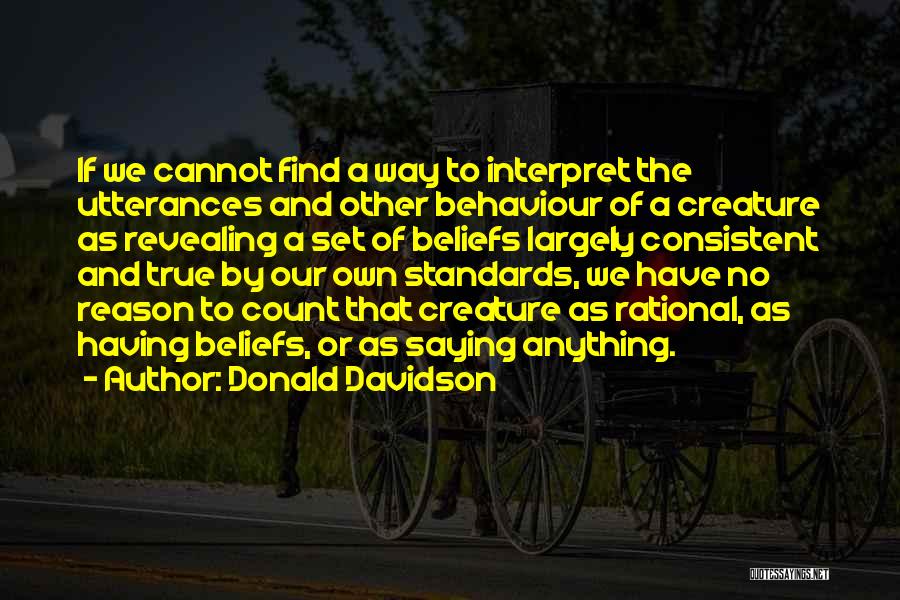 Utterance Quotes By Donald Davidson