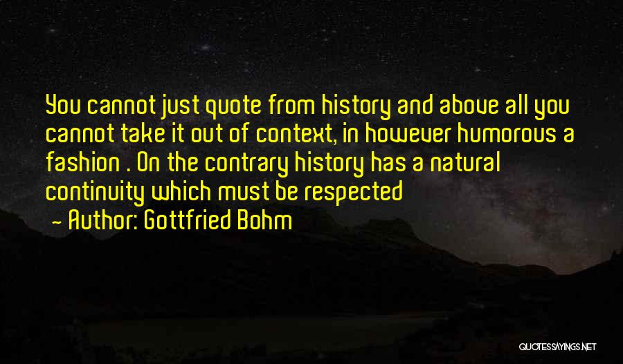 Uznadze Quotes By Gottfried Bohm