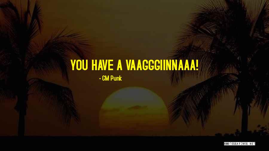 Vaagggiinnaaa Quotes By CM Punk Vaagggiinnaaa Quotes By CM Punk