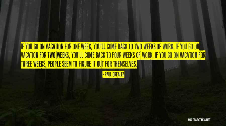 Vacation Over Back Work Quotes By Paul Orfalea