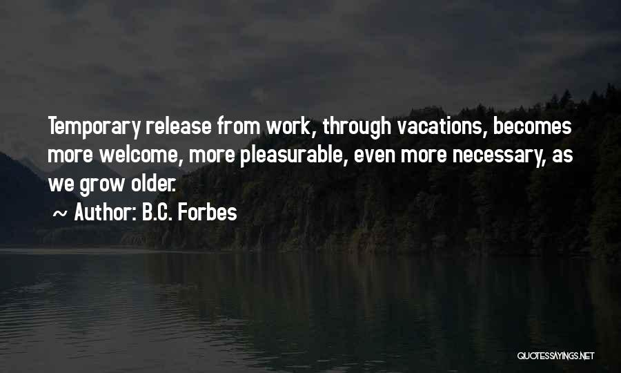 Vacations Quotes By B.C. Forbes