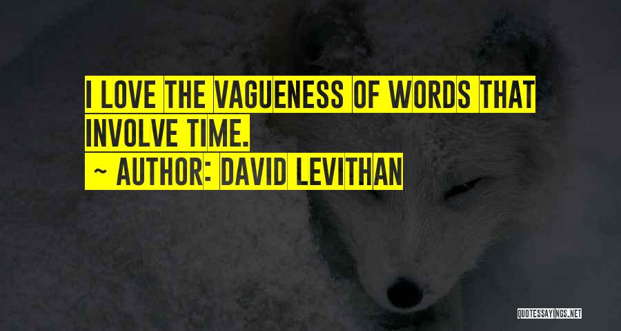 Vagueness Quotes By David Levithan