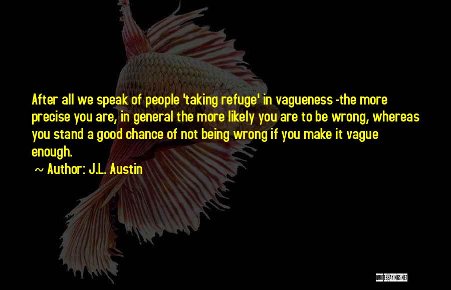 Vagueness Quotes By J.L. Austin