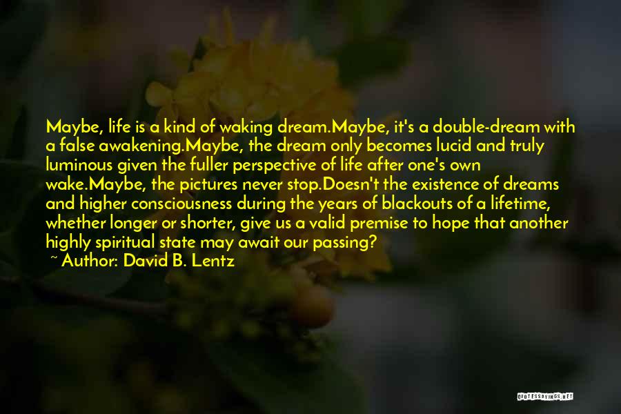 Valid Dreams Quotes By David B. Lentz