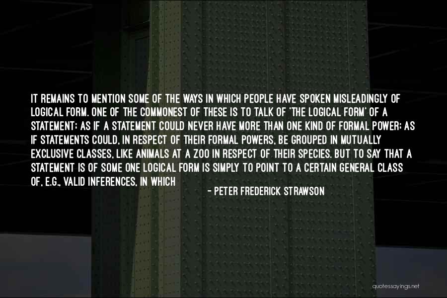 Valid Quotes By Peter Frederick Strawson